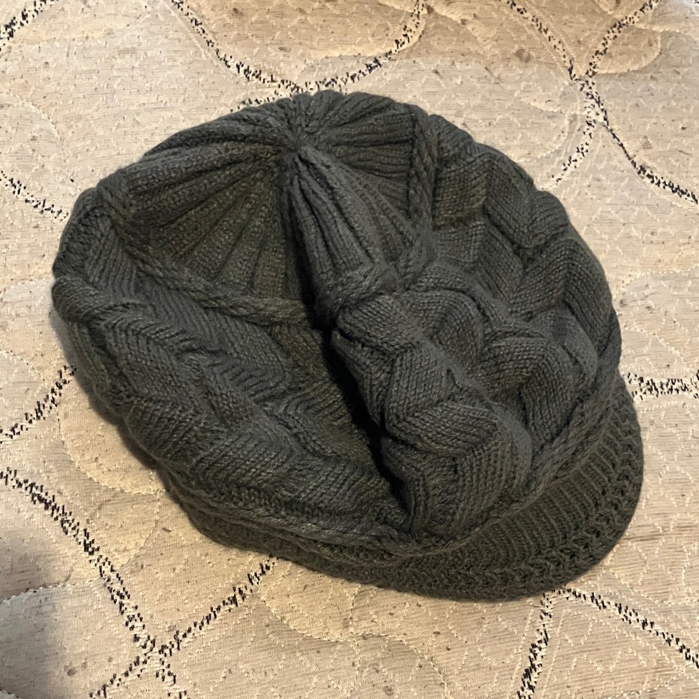 Soft knit hat with brim